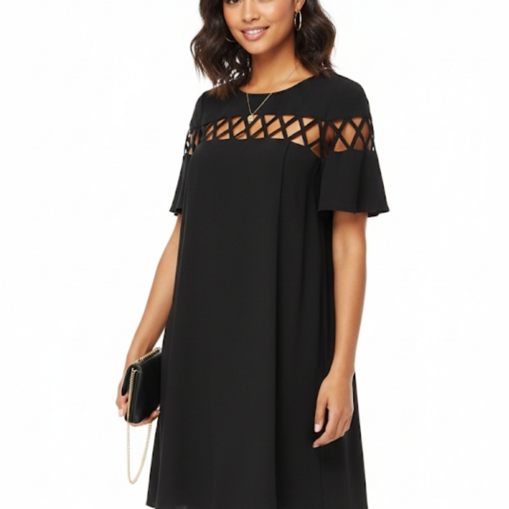Torrid black women's pullover tunic dress size 0 - Picture 1 of 15